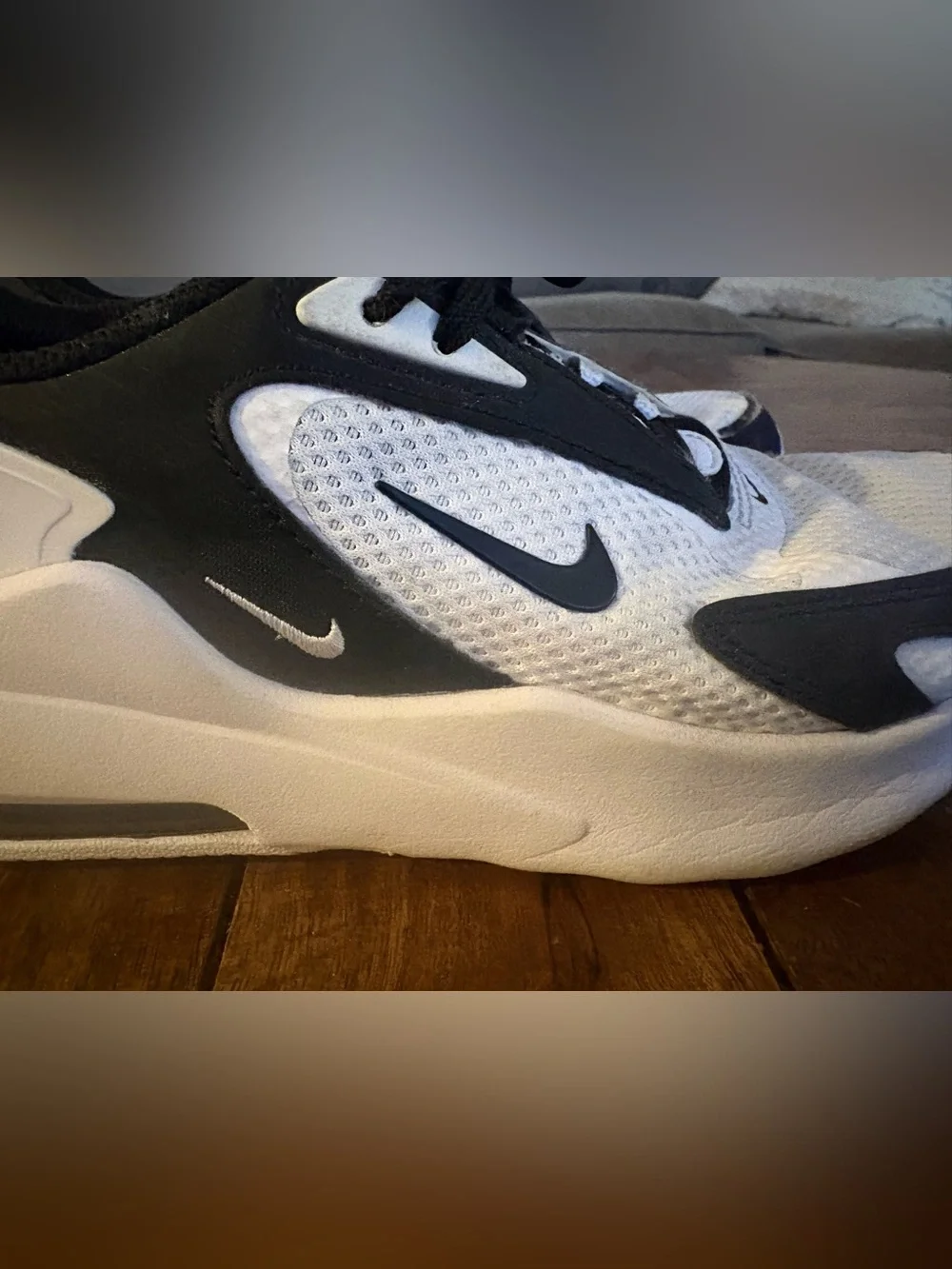 Nike Kids Black and White Air Max Style Sneakers